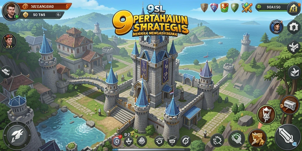 Screenshot yang menunjukkan Gameplay menara pertahanan yang intens.