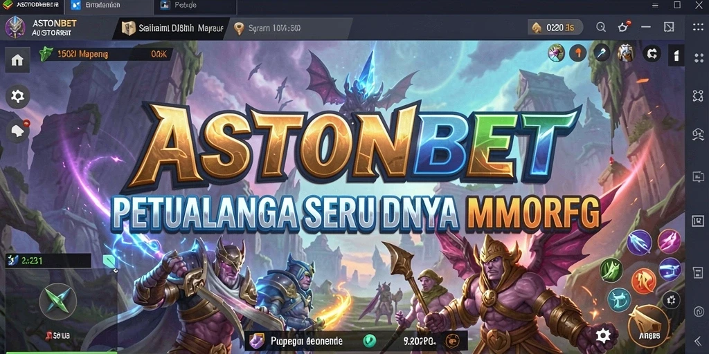 Tangkapan layar utama <strong>ASTONBET</strong> menunjukkan pertarungan epik di dunia MMORPG.