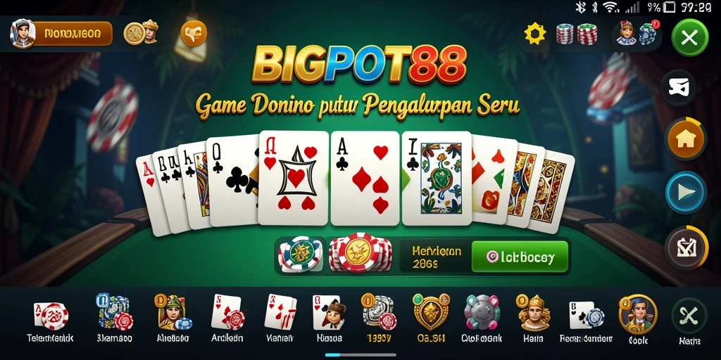 Screenshot gameplay menampilkan keseruan bermain Domino di BIGPOT88.