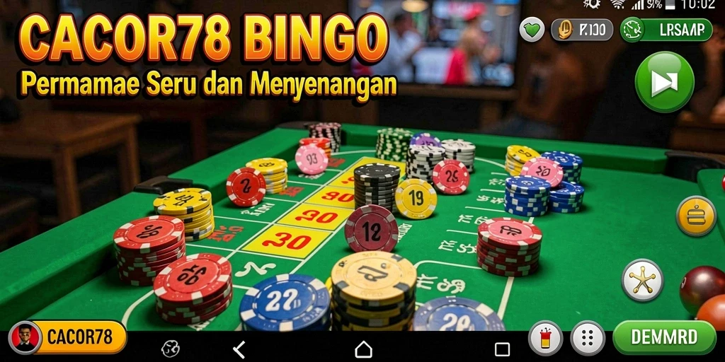 Tampilan menarik dari gameplay Bingo CACOR78 yang seru.