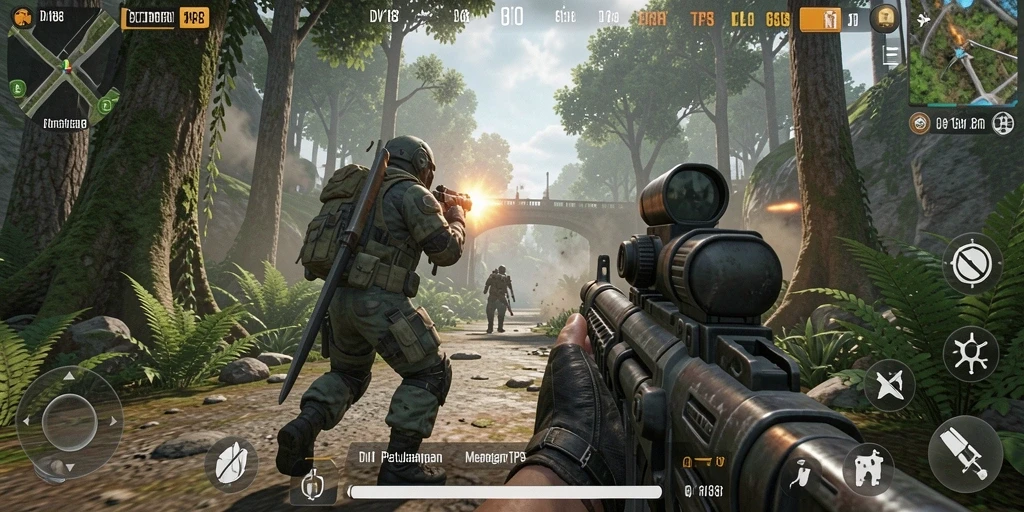 Tampilan gameplay TPS yang menegangkan di DV188.