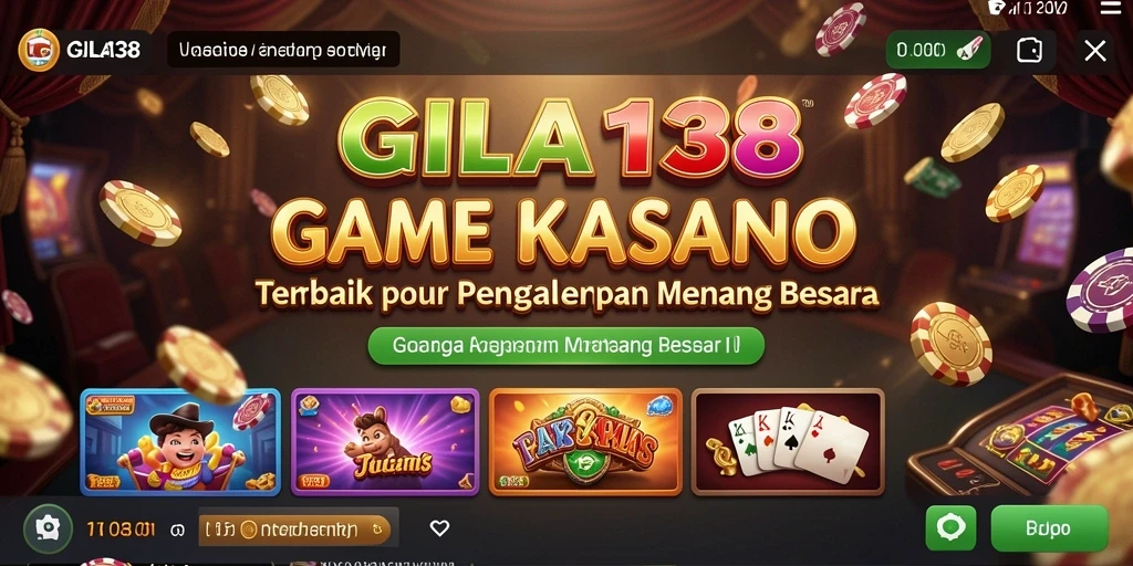 Tampilan gameplay yang menarik di GILA138 dengan fitur kasino yang menakjubkan.