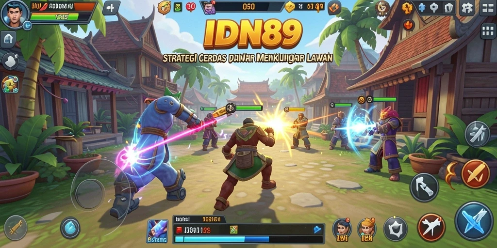 Tampilan gameplay menampilkan aksi strategi yang mendebarkan di IDN89.