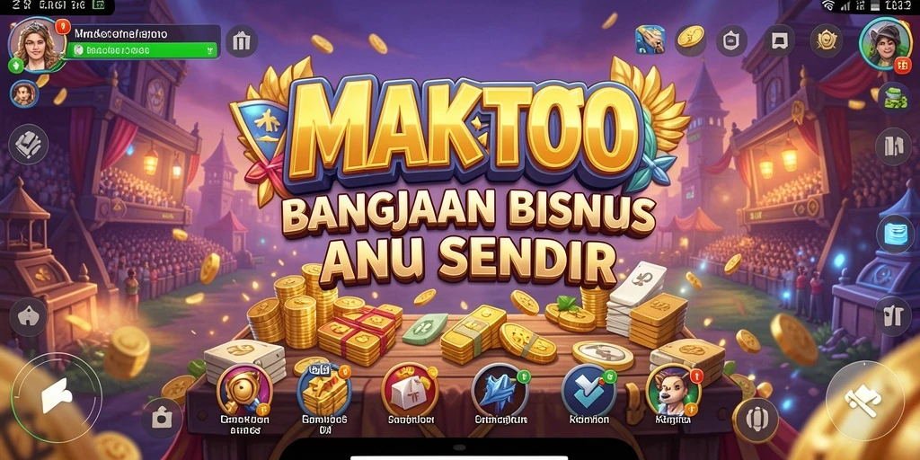 Tampilan gameplay MAKTOTO yang menarik dengan elemen Tycoon.