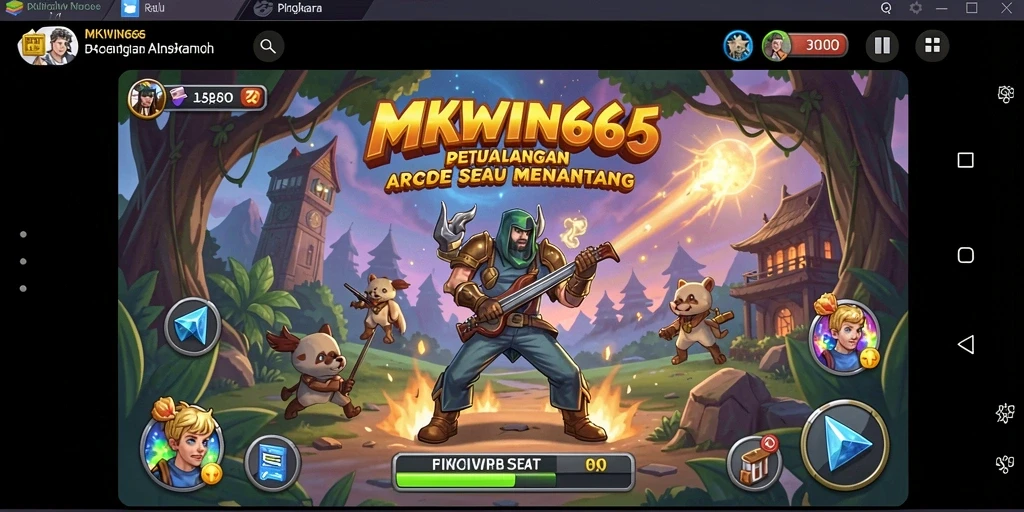 Tampilan menarik dari gameplay seru dalam MKWIN666.