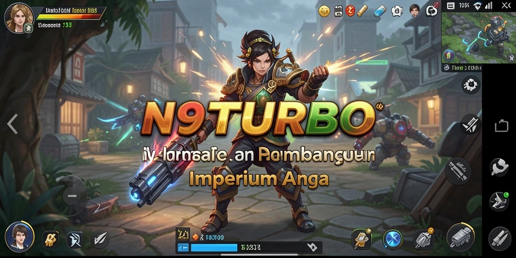 Tampilan gameplay N9TURBO yang mendebarkan dan strategis.