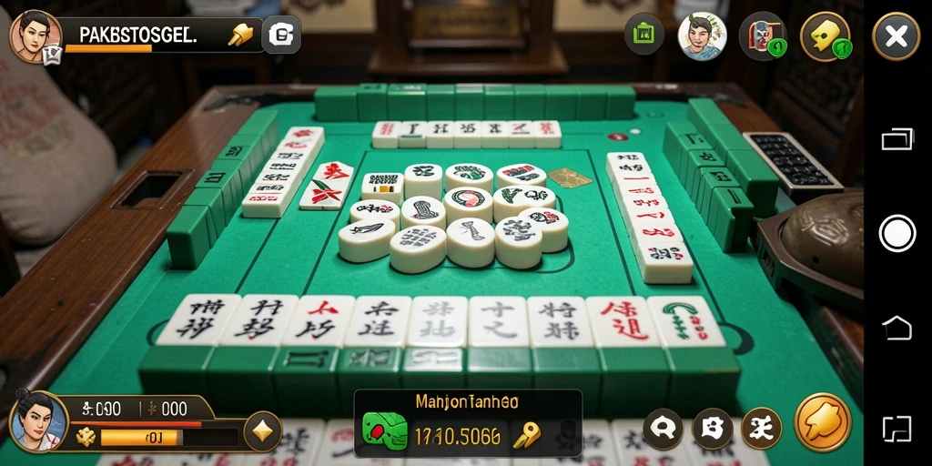 Tangkapan layar gameplay Mahjong di PAKBOSTOGEL yang menarik.