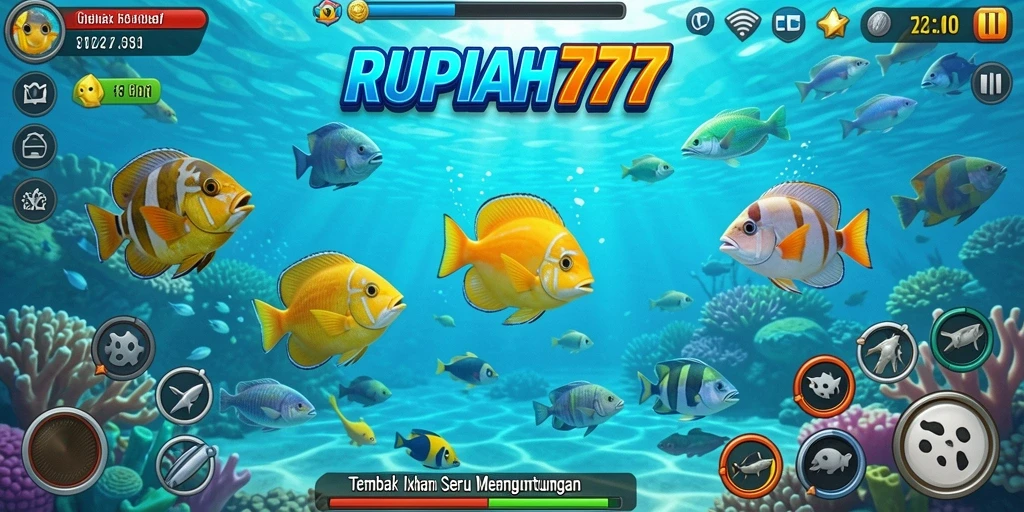 Gameplay seru dengan menembak ikan berwarna-warni.