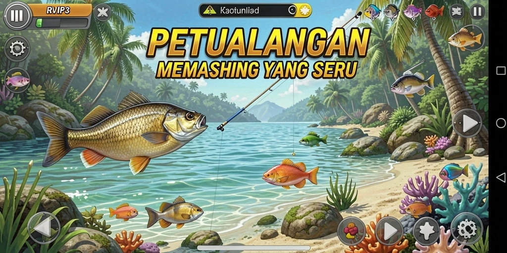 Tangkapan ikan yang memukau di dalam game RVIP3.