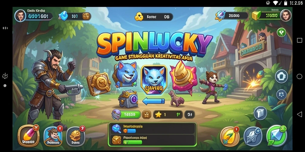 Tangkapan layar utama SPINLUCKY yang menampilkan strategi bermain yang seru.