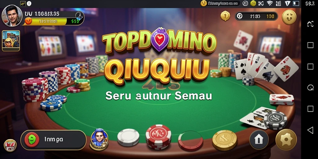 Screenshot gameplay QiuQiu di TOPDOMINO yang menegangkan.