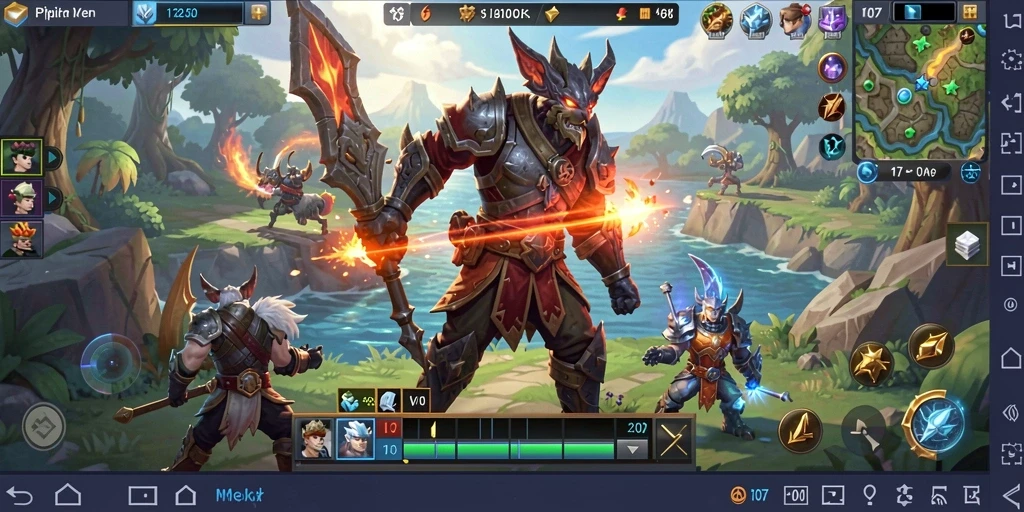 Tangkapan layar gameplay V07 yang menunjukkan pertempuran epik antara pemain.