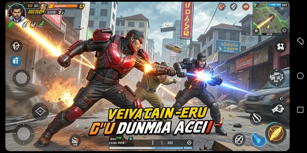 Tangkapan layar V21 menampilkan aksi pertempuran yang mendebarkan.