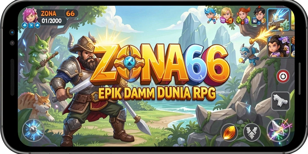 Tangkapan layar ZONA66 menampilkan aksi pertarungan seru di dunia RPG.
